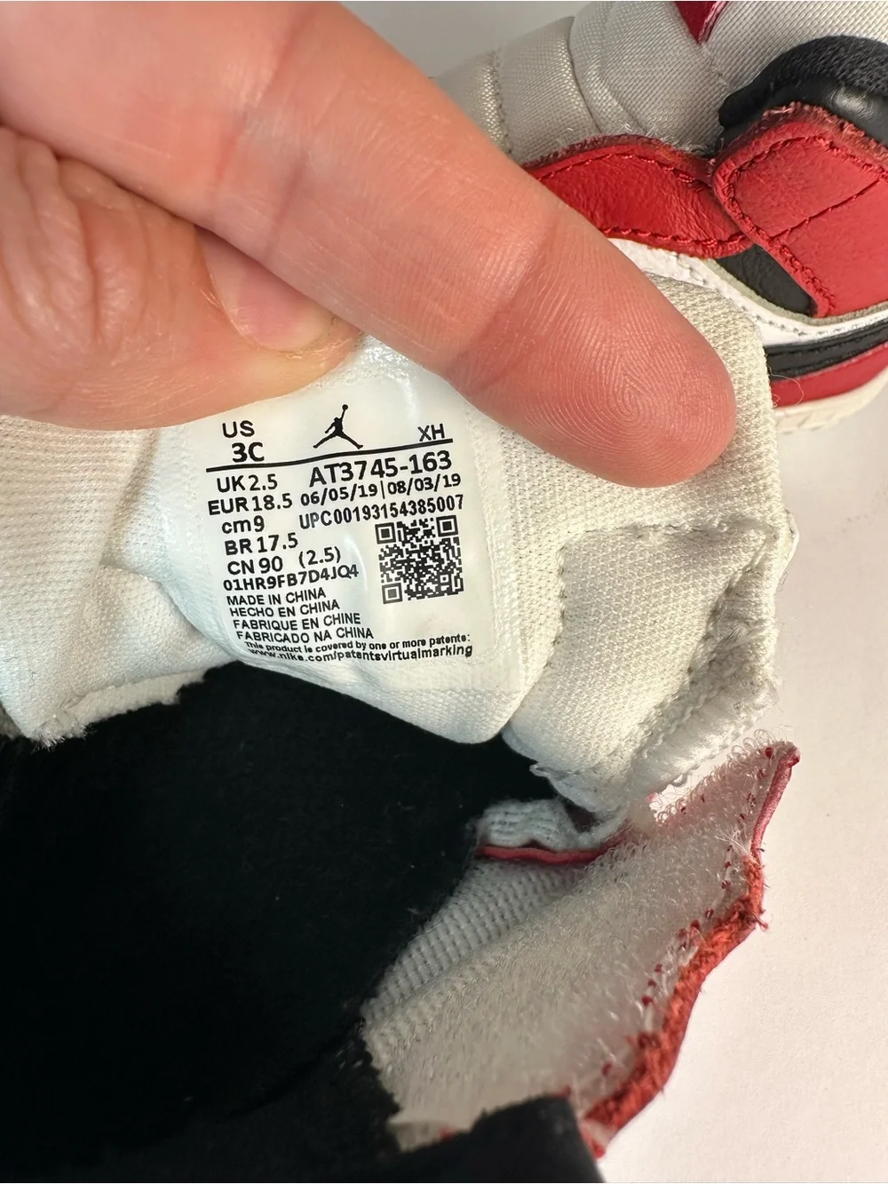 Jordan 1 Crib Bootie Chicago (I) Crib Bootie Size 3C